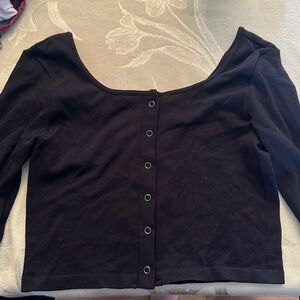 Cute black button up shirt